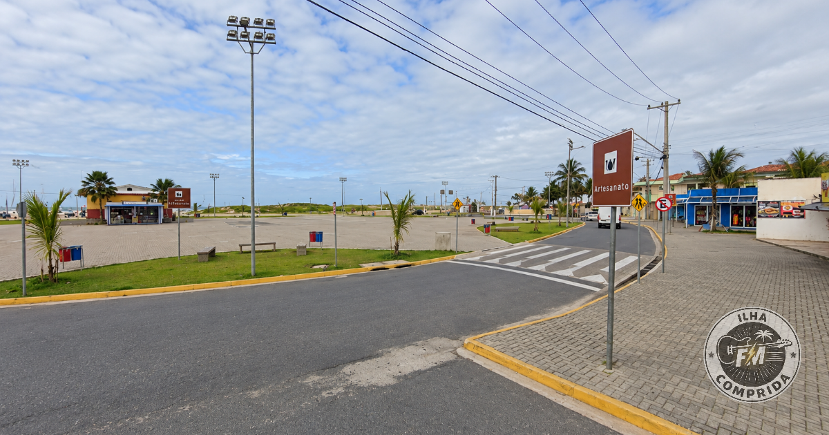 Orla e área urbana do Boqueirão Norte em Ilha Comprida