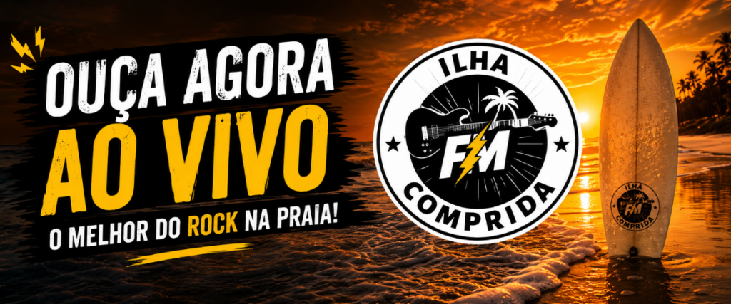 Ouça a Ilha Comprida FM, rádio online com rock e clima de praia