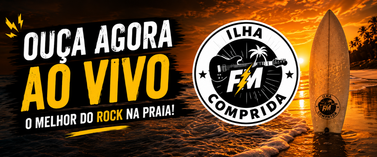 Ouça a Ilha Comprida FM, rádio online com rock e clima de praia
