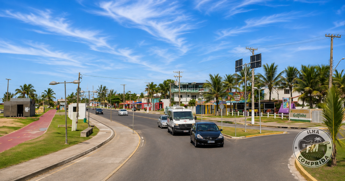 Região do Boqueirão Norte em Ilha Comprida próxima à praia