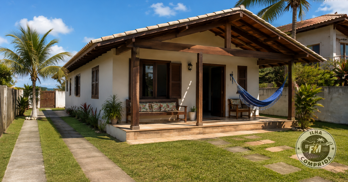 Casa de temporada próxima à praia em Ilha Comprida